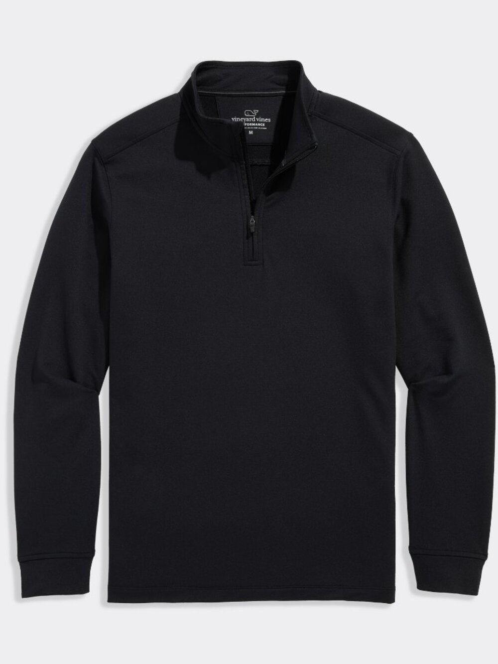 VINEYARD VINES Men's Performance Clubhouse Quarter-Zip Size M in Jet Black